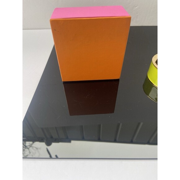 Banana Republic x Trina Turk Enamel Cuff Bracelet Green Gold 2012 Boxed Limited - Picture 6 of 16